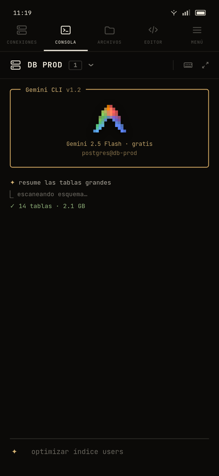 Kammel AI assistant panel answering next to a terminal session